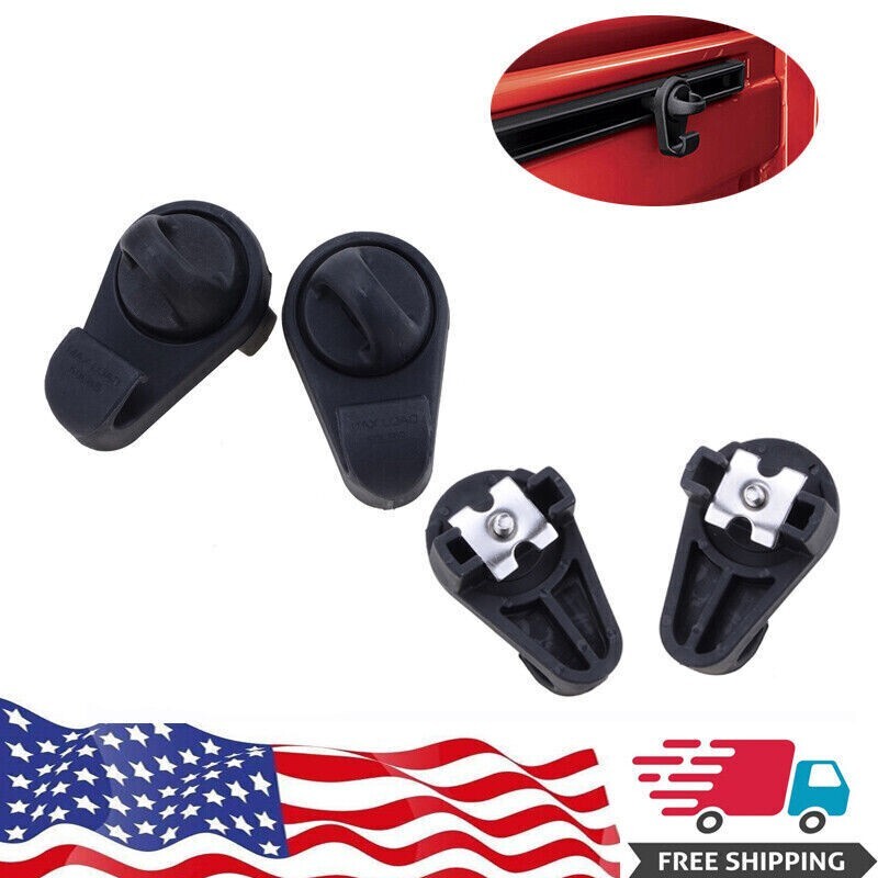 4PCS Truck Bed Tie Down Hooks Deck Rail For 20052024 Toyota
