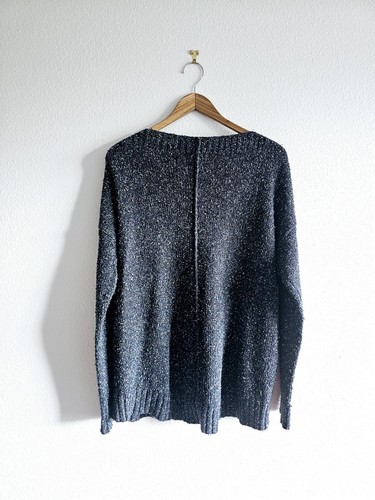 DIDI Pretty Different Silk Blend Oversized Chunky Knit Sweater-Speckled Blue-Md - Picture 6 of 7