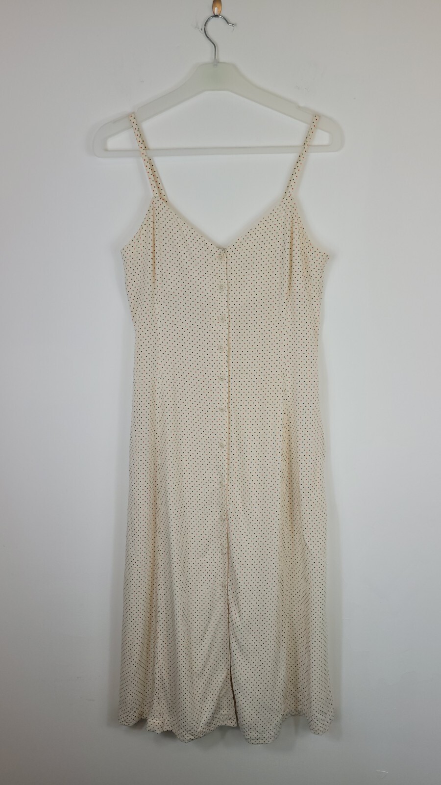 INES DE LA FRESSANGE V UNIQLO Midi Dress Strappy White Polka-dot  Size Small thumbnail 2
