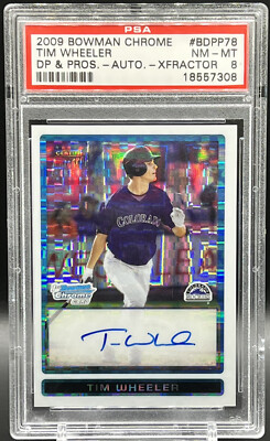 2009 1st BC DP&P Tim Wheeler 165/225 PSA 8 *Pop 1* Rockies X-Fractor ...