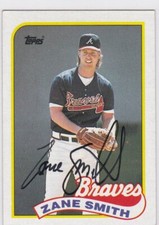 1989 Topps #688 Zane Smith Braves Signed IP Auto Free Shipping!