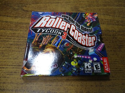 ROLLER COASTER TYCOON 3 ATARI CD-ROM FOR WINDOWS 98/ME/2000/XP