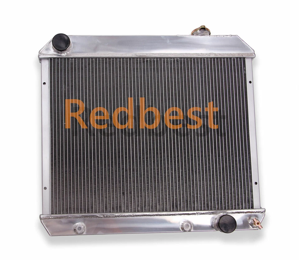 Radiador de alumínio 4 fileiras + cobertura + ventilador para 1963-1966 GMC base suburbana 5.0L V6 - Imagem 4 de 4