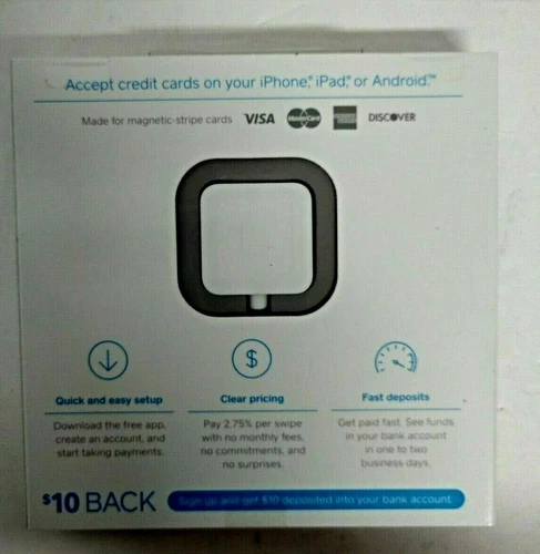 NEW ~ Square Magstrip Reader 3 Pack - Accept Credit Cards iPhone, iPad, Android - Picture 3 of 5