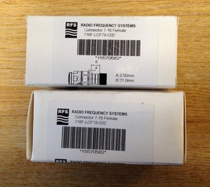 Equipement électrique, d'essai RFS Fréquence Radio Systèmes connecteur 7-16 femelle 716 F LCF78 D01 Connecteurs