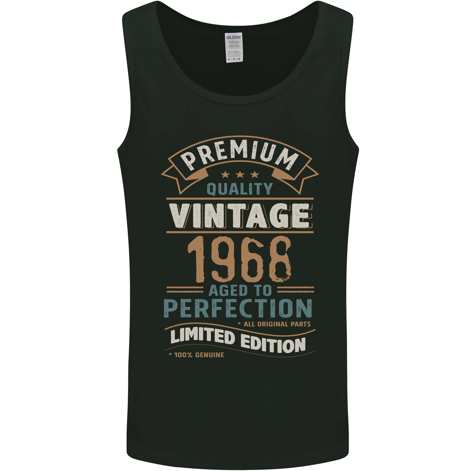 Premium Vintage 57th Birthday 1968 Mens Vest Tank Top