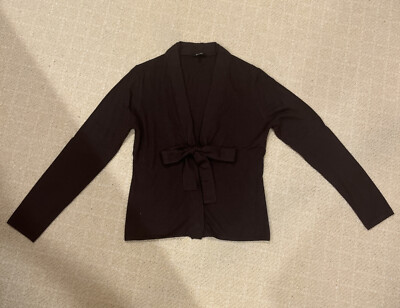 NWOT Vintage ESCADA Womens Brown Sweater Set Cashmere Tank and Cardigan 36