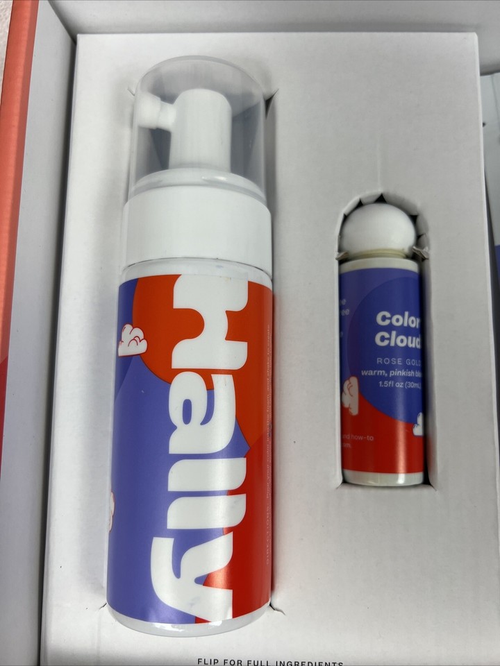 Hally Cloud Color , Ammonia Free Hair Color Kit, Rose Gold, No Mess