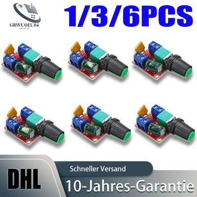 Mini DC 5A Motor PWM Speed Controller 3V-35V Speed Control Switch LED Dimmer DE