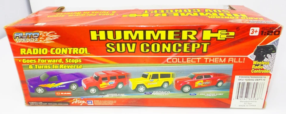 Auto Trendz RC ferngesteuerter roter Hummer Truck Maßstab 1:20 - Bild 2 von 4