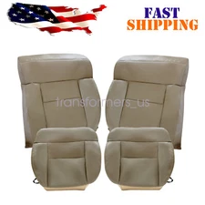 For 2005-2008 Ford F150 Lariat Limited Driver & Passenger Leather Seat Cover Tan
