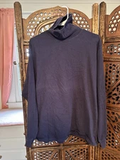 Vintage Crosscreek Mens Xl Long Sleeve Turtle Neck Blue