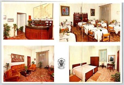 Vintage 1950s Hotel Miami Roma Italy Travel Brochure Map Paper