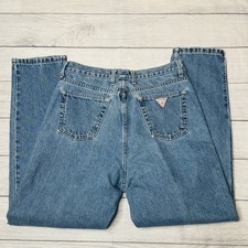 Vintage GUESS Jeans 1050 RG Made in USA Women's 32 High Rise Tapered Blue Denim