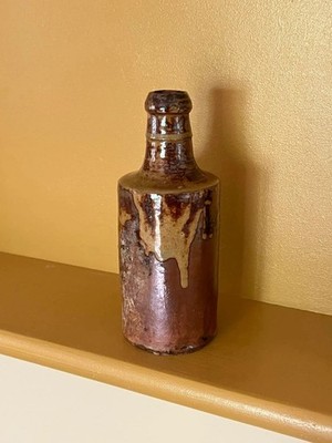 Flasche / Soliflore aus emailliertem Steinzeug Pierre Digan Stil