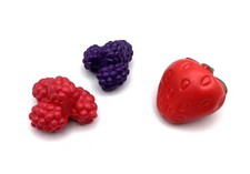 Learning Resources Fun Food New Sprouts Realistic STRAWBERRY RASPBERRIES BLACK