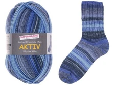 Supergarne Aktiv Sock yarn 4-ply superwash 100g/459yd Denim #2955