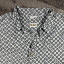 Vintage Ely Plains All Over Print 3 Button Long Sleeve Western Shirt Size Large
