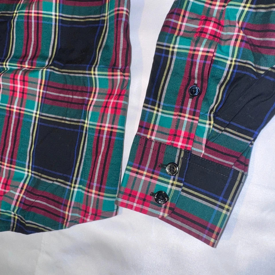 Vineyard Vines Jolly Tartán Cuadros Clásico Abotonado - M Con Cachemira Preppy Foto 3 de 4