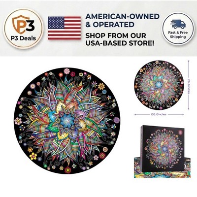 1000-Piece Round Jigsaw Puzzle - Flower Whisper Theme for All Skill Levels