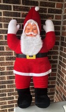 Vintage Rubber Face Santa Claus Doll By Ace Novelty Co Korea Large 45x22