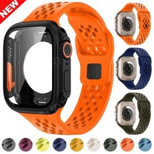 Silicone Strap Band with Case Cover For Apple Watch Series 11 10 9 8 7 6 5 4 SE