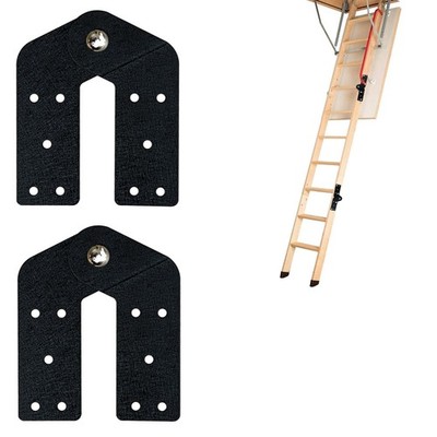 QIXIN 2 Pcs Attic Ladder Hinge Pull Down Stair Parts Suitable for Restoring.