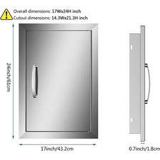 Outdoor Kitchen Door 17 W x 24 H 304 Brushed ...