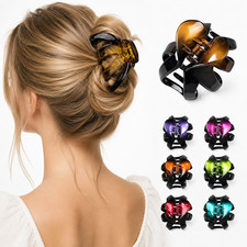 4 pcs Women Hair Claw Clamp Clip Hairpin Banana Jaw Doable Side Riser Comb 3"