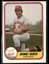 1981 Fleer #196 Johnny Bench Reds Baseball Card 3303I