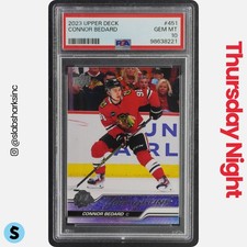 2023 UPPER DECK #451 CONNOR BEDARD YOUNG GUNS RC ROOKIE PSA 10