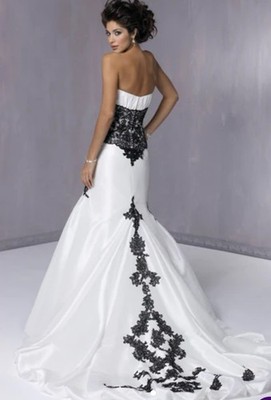 Maggie Sottero Women white Strapless Ball Gown Wedding Dress 4 black lace | eBay Maggie Sottero Women white Strapless Ball Gown Wedding Dress 4 black lace | eBay