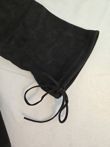 Steve Madden Gorgeous Black Faux Suede Over The Knee Heeled Boots Size 8 1/2 - Picture 7 of 15