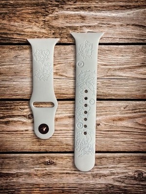 Engraved Silicone Smart Watch Band