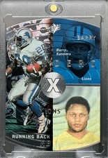 BARRY SANDERS RARE HOLO DIE-CUT REFRACTOR FOIL SPORTS CARD LIONS MINT