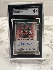 2021 Panini Zac Wilson Autographed rookie ticket card