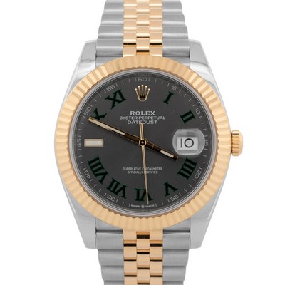 Rolex DateJust 41 Two-Tone Gold Wimbledon Rhodium Jubilee 41mm 126333 Watch