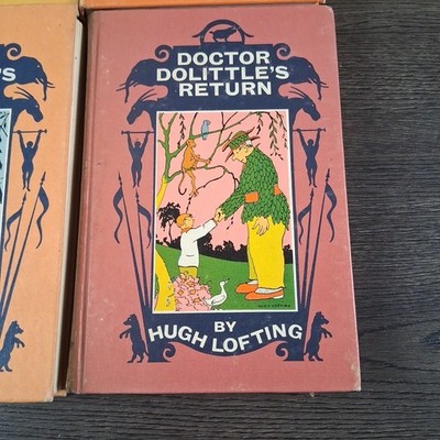 Hugh Lofting DOCTOR DOLITTLE Boxed Set of 5 Books Lippincott Movie