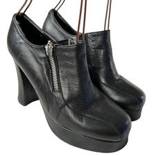 Vintage 90s ankle booties Capa de ozono US womens 7 platform shoes block heel