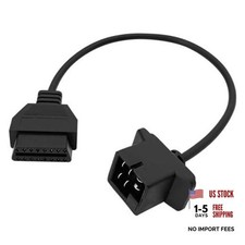 Adapter Fit for OBD1 to OBD2 6pin to 16pin Diagnostic Scanner for Jeep 6P
