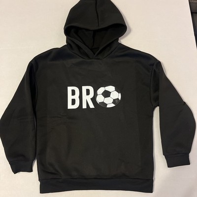 Youth Boys Black Hoodie Soccer Medium BRO