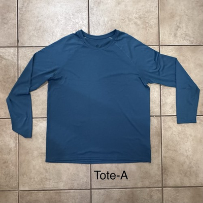 #ad Champion Dri Fit Blue Long Sleeve Tee Shirt XL $11.49