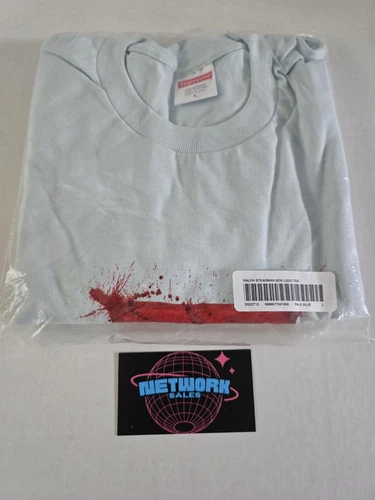 Supreme Ralph Steadman Box Logo Tee bleu pâle grand L SS22 scellé/neuf