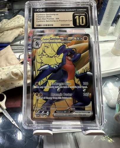 CGC PRISTINE 10 Cynthia's Garchomp ex SVP 204 Promo Destined Rivals Pokemon Card