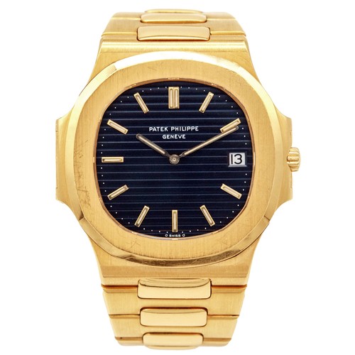 Patek Philippe Nautilus 3700/1J 18K Yellow Gold Black Dial Wat...