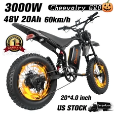 NEW Cheevalry G20 3000W Electric Bike 48V 20AH 20" Mountain E-bike OffRoad 37MPH
