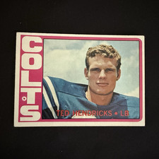 Topps 1972 Ted Hendricks Rookie Base Set Baltimore Colts Football Card #93. rookie card picture
