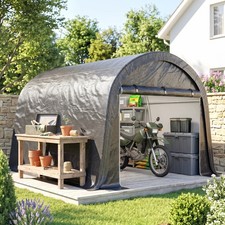 3 x 3(m) Garden Storage Tent, Heavy Duty Outdoor Shed, Grey