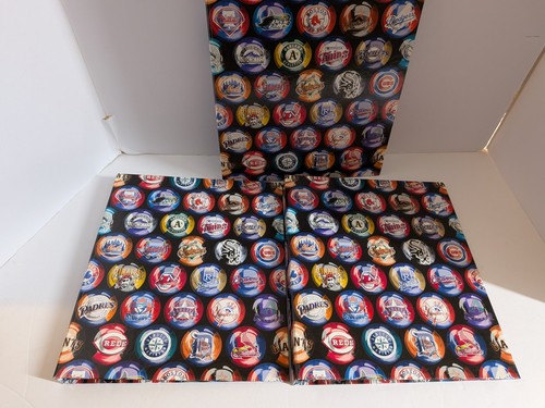 Baseball Cards 3 Ring Binder Set Of 3 In Box Team Logos MLB Trading Cards Holder