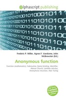 Frederic P. Miller (U. A.) | Anonymous Function | Taschenbuch | Englisch (2026)